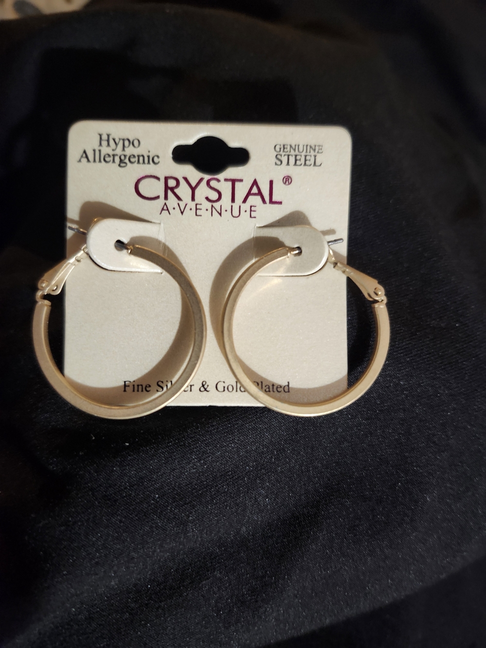 Crystal Avenue Gold-Plated Hoop Earrings for Women